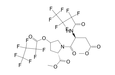 L-Proline, 1-[N-(2,2,3,3,4,4,4-heptafluoro-1-oxobutyl)-L-.alpha.-aspartyl]-4-(2,2,3,3,4,4,4-heptafluoro-1-oxobutoxy)-, dimethyl ester