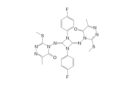 1,3-Di(4-fluorophenyl)-2,4-bis[(6-methyl-3-methylthio-5-oxo-4,5-dihydro-1,2,4-trazin-4-yl)imino]-1,3-diazetidine