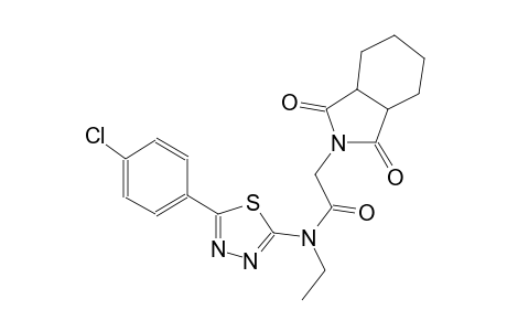 N-[5-(4-chlorophenyl)-1,3,4-thiadiazol-2-yl]-2-(1,3-dioxooctahydro-2H-isoindol-2-yl)-N-ethylacetamide