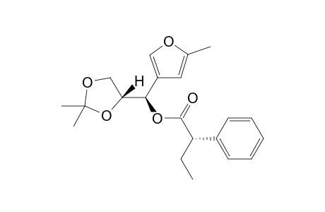 (1R,2R)-2,3-(Isopropylidenedioxy)-1-(5-methylfur-3-yl)propyl (S)-2-Phenylbutyrate