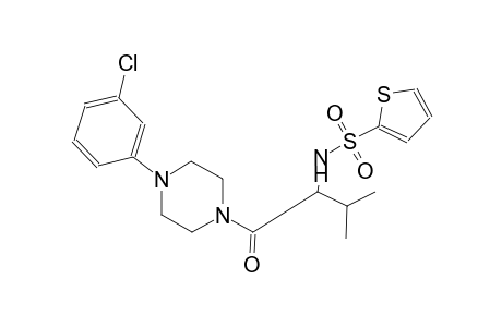 N-(1-{[4-(3-chlorophenyl)-1-piperazinyl]carbonyl}-2-methylpropyl)-2-thiophenesulfonamide
