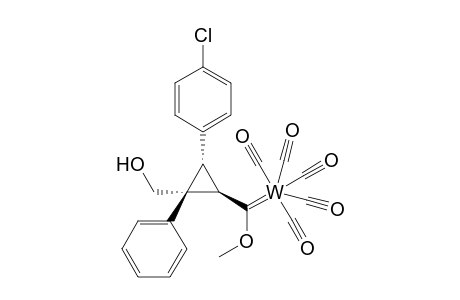 Pentacarbonyl{[(1R*,2R*,3S*)-3-(4-chlorophenyl)-2-hydroxymethyl-2-phenylcyclopropyl]methoxymethylene}tungsten