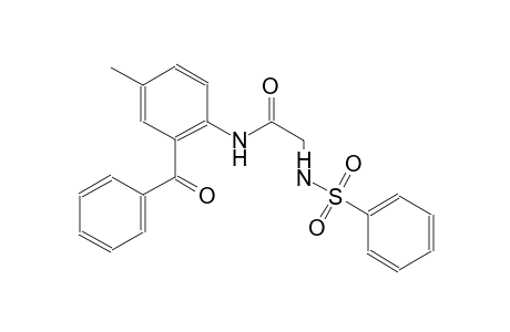 acetamide, N-(2-benzoyl-4-methylphenyl)-2-[(phenylsulfonyl)amino]-