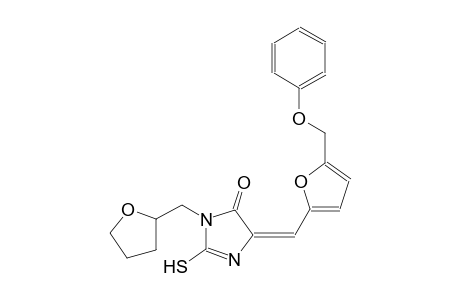 (5E)-5-{[5-(phenoxymethyl)-2-furyl]methylene}-2-sulfanyl-3-(tetrahydro-2-furanylmethyl)-3,5-dihydro-4H-imidazol-4-one