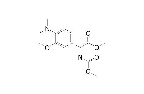 METHOXYCARBONYLAMINO-(4-METHYL-3,4-DIHYDRO-2H-BENZO-[4.1]-OXAZIN-7-YL)-ACETIC-ACID-METHYLESTER