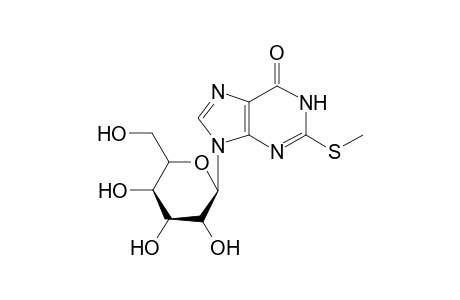 2-Methylthio-9.beta.,D-glycopyranosylpurin-6(1H)-one