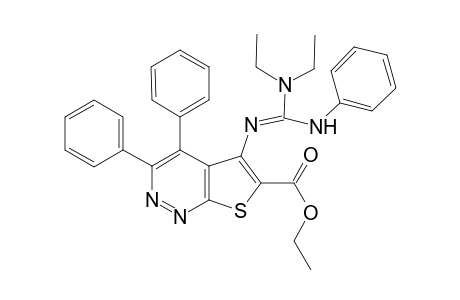 Ethyl 3,4-diphenyl-5-(diethylaminophenyliminomethyleneamino)thieno[2,3-c]pyridazine-6-carboxylate