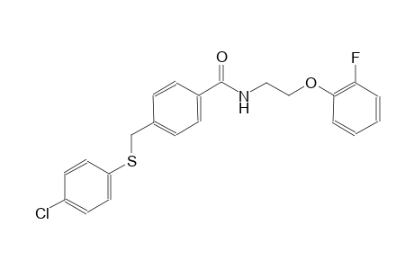 4-{[(4-chlorophenyl)sulfanyl]methyl}-N-[2-(2-fluorophenoxy)ethyl]benzamide