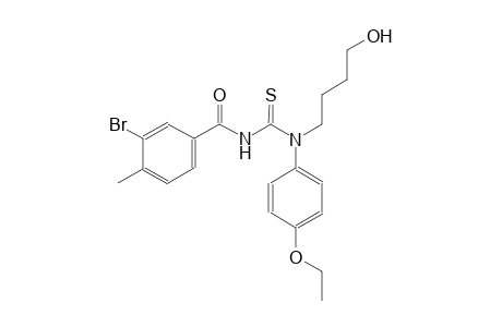 N'-(3-bromo-4-methylbenzoyl)-N-(4-ethoxyphenyl)-N-(4-hydroxybutyl)thiourea