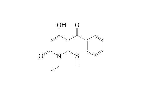 5-benzoyl-1-ethyl-4-hydroxy-6-(methylsulfanyl)-2(1H)-pyridinone