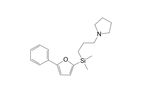 1-{3-[Dimethyl(5-phenylfuran-2-yl)silyl]propyl}pyrrolidine