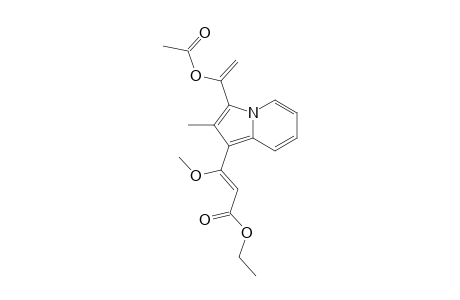 3-(3-(1-Acetoxy-1-ethenyl)-2-methyl-1-indolizinyl)-3-methoxy-(E)-2-propenoic acid ethyl ester