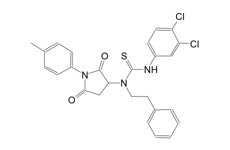 N'-(3,4-dichlorophenyl)-N-[1-(4-methylphenyl)-2,5-dioxo-3-pyrrolidinyl]-N-(2-phenylethyl)thiourea