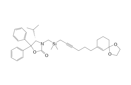 (4S)-3-({[6-(1,4-Dioxaspiro[4.5]dec-6-en-7-yl)hex-2-ynyl]dimethylsilyl}methyl)-4-isopropyl-5,5-diphenyloxazolidin-2-one