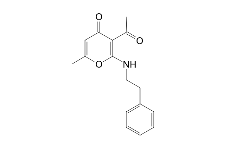 3-Acetyl-2-[2-N-(phenylethyl)amino]-6-methyl-4-pyranone