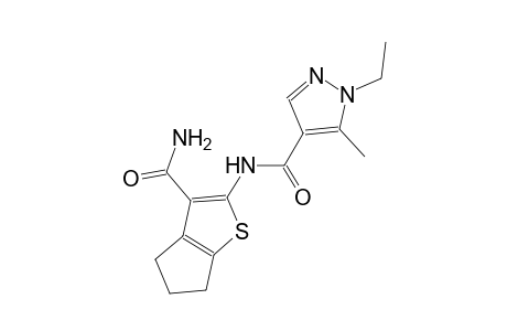 N-[3-(aminocarbonyl)-5,6-dihydro-4H-cyclopenta[b]thien-2-yl]-1-ethyl-5-methyl-1H-pyrazole-4-carboxamide