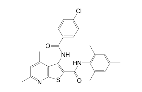 Thieno[2,3-b]pyridine-2-carboxamide, 3-[(4-chlorobenzoyl)amino]-4,6-dimethyl-N-(2,4,6-trimethylphenyl)-