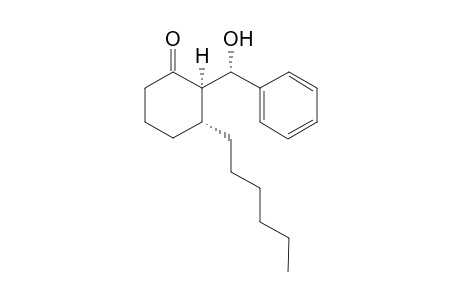 (2RS,2(1SR),3RS)-3-Hexyl-2-(1-hydroxy-1-phenylmethyl)cyclohexan-1-one