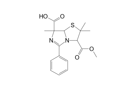 3-Methoxycarbonyl-4-phenyl-2,2,6-trimethyl-6-(2,3,6,6a-tetrahydroimidazo[5,1-b]thiazoloic)acid