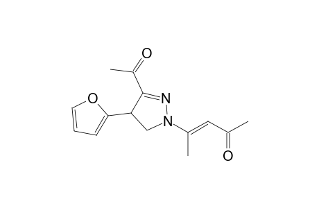 4-[3-Acetyl-4-(2-furanyl)-2-pyrazolin-1-yl]pent-3-en-2-one