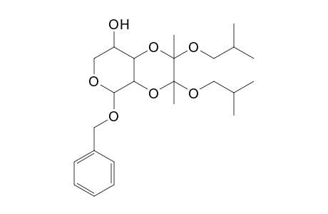 2-Benzyloxy-8,9-diisobutyloxy-8,9-dimethyl-3,7,10-trioxabicyclo[4.4.0]decane-5-ol