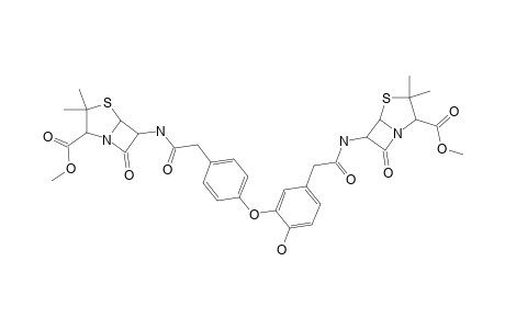 6-[[2-[3-[4-[2-[(2-carbomethoxy-7-keto-3,3-dimethyl-4-thia-1-azabicyclo[3.2.0]heptan-6-yl)amino]-2-keto-ethyl]phenoxy]-4-hydroxy-phenyl]acetyl]amino]-7-keto-3,3-dimethyl-4-thia-1-azabicyclo[3.2.0]heptane-2-carboxylic acid methyl ester
