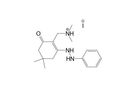 {[4,4-Dimethyl-2-(2-phenylhydrazino)-6-oxo-1-cyclohexenyl]-methyl}-dimethylammonium-iodide