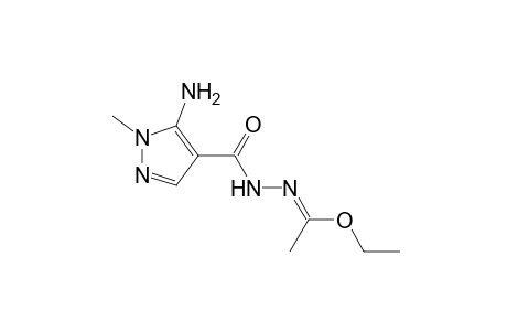 5-amino-1-methylpyrazole-4-carboxylic acid, (1-ethoxyethylidene)hydrazide