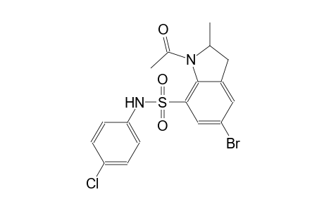 1H-indole-7-sulfonamide, 1-acetyl-5-bromo-N-(4-chlorophenyl)-2,3-dihydro-2-methyl-