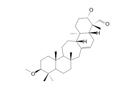 21-ALPHA-HYDROXY-3-BETA-METHOXYSERRAT-14-EN-29-AL