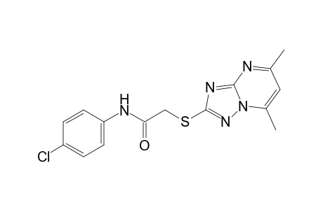 4'-chloro-2-[(5,7-dimethyl-s-triazole[1,5-a]pyrimidin-2-yl)thio]acetanilide