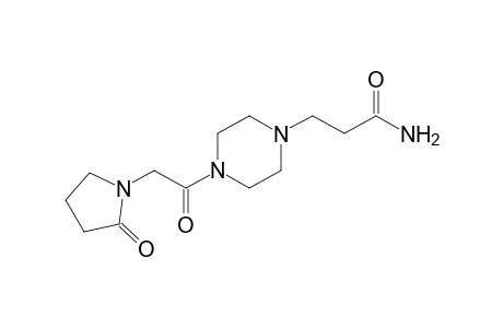 3-[4-[1-oxo-2-(2-oxo-1-pyrrolidinyl)ethyl]-1-piperazinyl]propanamide