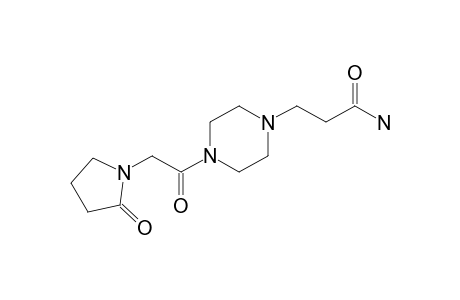 3-[4-[1-oxo-2-(2-oxo-1-pyrrolidinyl)ethyl]-1-piperazinyl]propanamide