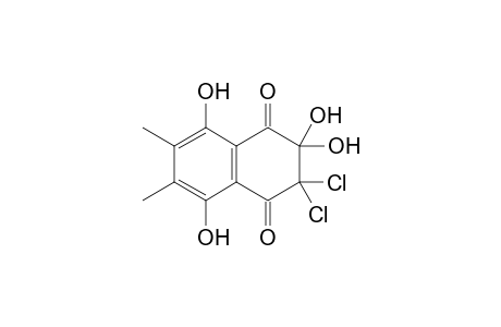 2,2-bis(chloranyl)-6,7-dimethyl-3,3,5,8-tetrakis(oxidanyl)naphthalene-1,4-dione
