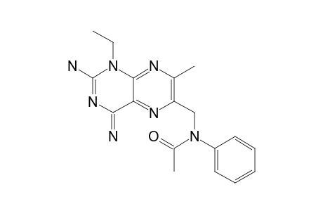 2-AMINO-6-(N-ACETYLANILINO)-METHYL-1-ETHYL-7-METHYLPTERIDIN-4(1H)-IMINE