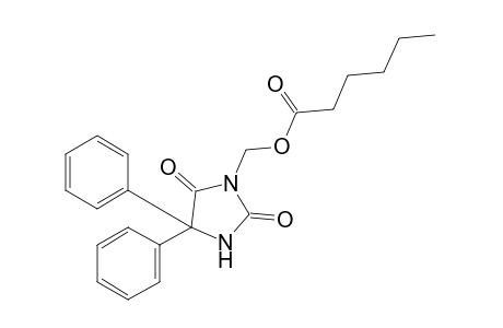 5,5-diphenyl-3-(hydroxymethyl)hydantoin, hexanoate (ester)