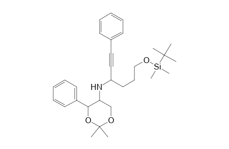 2,2-Dimethyl-4-phenyl-N-{6'-[(t-butyl)dimethylsilyloxy]-1'-phenylhex-1'-yn-3'-yl}-1,3-dioxan-5-amine