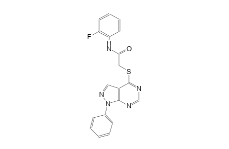 N-(2-fluorophenyl)-2-[(1-phenyl-1H-pyrazolo[3,4-d]pyrimidin-4-yl)sulfanyl]acetamide