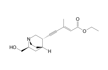 5-((1'S,2'S,4'S,5'S)-2'-Hydroxymethyl-1'-azabicyclo[2.2.2]oct-5'-yl)-3-methyl-(E)-4-penten-4-ynoic acid ethyl ester