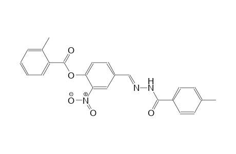 benzoic acid, 2-methyl-, 4-[(E)-[2-(4-methylbenzoyl)hydrazono]methyl]-2-nitrophenyl ester