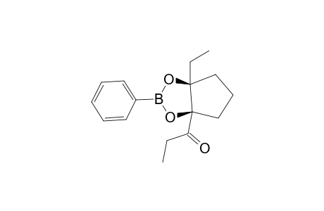 1-((3aR,6aS)-6a-Ethyl-2-phenyl-tetrahydro-cyclopenta[1,3,2]dioxaborol-3a-yl)-propan-1-one