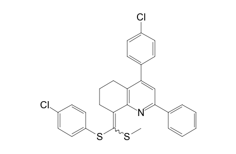 4-(p-chlorophenyl)-8-{[(p-chlorophenyl)thio](methylthio)methylene]-2-phenyl-5,6,7,8-tetrahydroquinoline