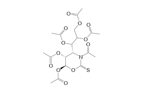 N-ACETYL-(4S,5R,6S)-5,6-DI-O-ACETYL-4-(1',2',3'-TRI-O-ACETYL-D-ERYTHRO-TRIITOL-1-YL)-TETRAHYDRO-1,3-OXAZINE-2-THIONE