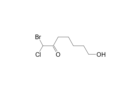 1-Bromo-1-chloro-7-hydroxyheptan-2-one
