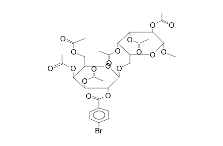 METHYL 2,3,4-TRI-O-ACETYL-6-O-(3,4,6-TRI-O-ACETYL-2-O-PARA-BROMOBENZOYL-BETA-D-GALACTOPYRANOSYL)-BETA-D-GALACTOPYRANOSIDE