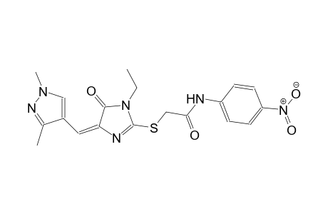 2-({(4E)-4-[(1,3-dimethyl-1H-pyrazol-4-yl)methylene]-1-ethyl-5-oxo-4,5-dihydro-1H-imidazol-2-yl}sulfanyl)-N-(4-nitrophenyl)acetamide