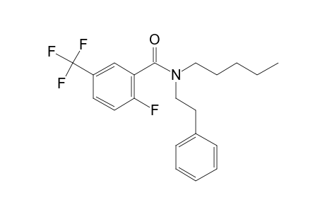 2-Fluoro-5-(trifluoromethyl)benzamide, N-(2-phenylethyl)-N-pentyl-