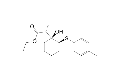 (2R)-2-[(1S,2S)-1-hydroxy-2-(p-tolylthio)cyclohexyl]propionic acid ethyl ester