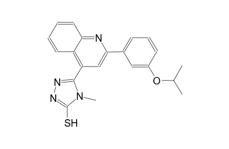 5-[2-(3-isopropoxyphenyl)-4-quinolinyl]-4-methyl-4H-1,2,4-triazole-3-thiol