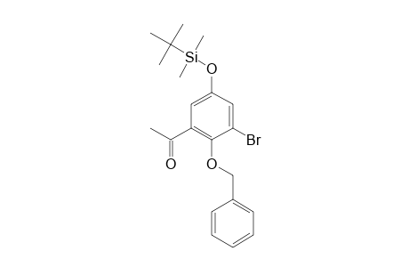 5'-{(t-Butyldimethylsilyl)oxy]-3'-bromo-2'-(benzyloxy)-acetophenone